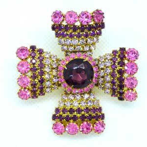 Vintage SCHIAPARELLI  Maltese Cross Brooch
